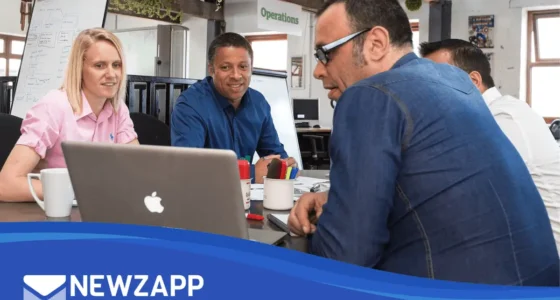 Illustration depicting common internal communication challenges in a corporate environment.