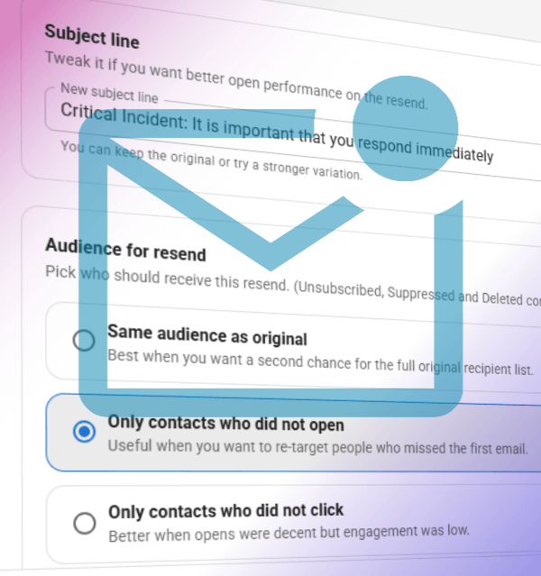 Resend campaigns to ensure a better response.