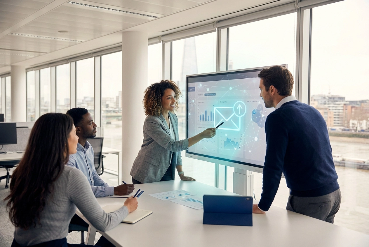Professional header image for comparison analysis: Internal Communications Platform vs Internal Email Software